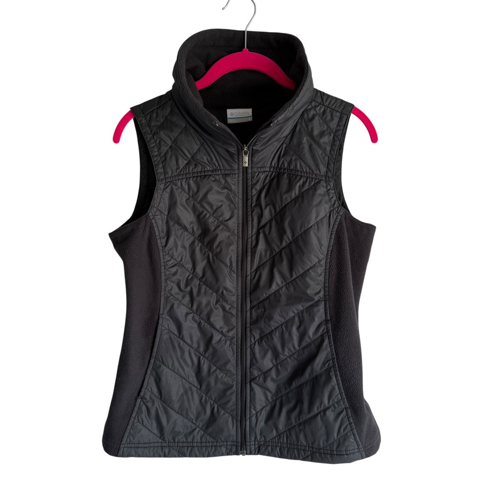 COLUMBIA Black Mix It Around Ladies Zippered Vest with Pockets, S